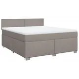 vidaXL Boxspringbett 180 x 200 cm Taupe