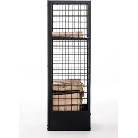 CLP Kaminholzständer Forrest Metall 40 x 40 x 120 cm schwarz