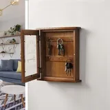 Retro-wanddekoration Aus Holz, Hausschlüsselkasten, Rustikaler Schlüsselhalter In Antikfarbe