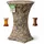 EXKLUSIV HEIMTEXTIL Stehtischhusse Motiv Stein Ø 80-85 x 110-120 cm Blau