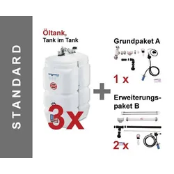 SCHÜTZ Öl-Lagerbehälter T103 Standard Tank im Tank 3 x 1500 Liter Kunststoff
