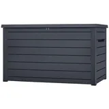 Keter Kissenbox XXL Ontario, graphit, 870l Fassungsvermögen, Außenmaße: 147 x 83 x 86 cm, Auflagenbox wasserdicht, für Outdoor geeignet