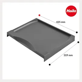 HAILO Systemdeckel 1223579 dunkelgrau | Ersatzdeckel aus Kunststoff für Abfallbehälter | Dunkelgrau