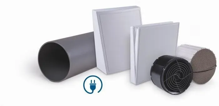 Pluggit Wohnraumlüfter dezentral iconVent 175 ? 55 m3/h ? 91% WRG ? 26 dB(A) ? Ø...