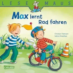 CARLSEN 9783551088208 LESEMAUS 20: Max lernt Rad fahren