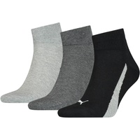 Puma 3er Pack PUMA Lifestyle Quarter Socken black/white 43-46