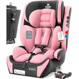 KIDIZ® Autokindersitz Kinderautositz mit Isofix Gruppe 1+2+3 9-36 kg 5-Punkt-Sicherheitsgurt, Autositz, Kindersitz, Einstellbare Kopfstütze | Mitwachsende Sitzerhöhung 1-12 Jahre, Stabil und Sicher