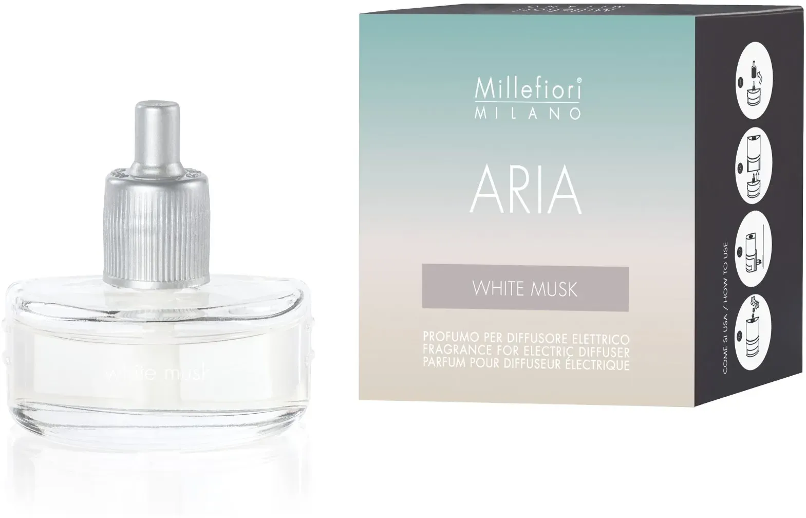 MILLEFIORI Aria Nachfüllstecker für Duftstecker elektr. Diffusor WHITE MUSK