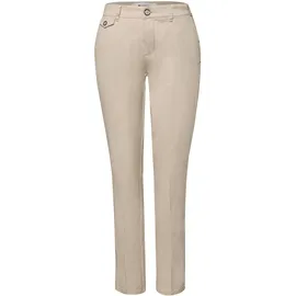 STREET ONE STREET ONE, Damen, Gr. 38, Länge 28, cobble stone, Web, 97% Baumwolle, 3% Elasthan. unifarben, comfort fit normal, Hosen Chinohose, soft