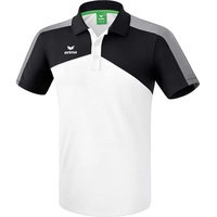 Erima Herren Poloshirt Premium One 2.0 Poloshirt, weiß/schwarz, M,