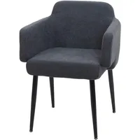 Mendler Esszimmerstuhl HWC-L13, Polsterstuhl Küchenstuhl Stuhl mit Armlehne, Stoff/Textil