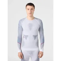 Uyn AMBITYON UW LG_SL. Melange T-Shirt Men's Weiße Melange/Avio/Bordeaux XL