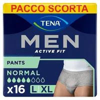 TENA Men Active Fit Pants Normal Größe Large Grau Herren Unterhose Atmungsaktiv 2x8 Stück