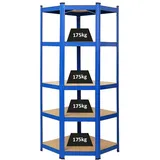 Proregal Eckregal Ragnar 1x: 180x70x40cm Blau Metall, Rechteckig, 70x180x40 cm, Freizeit, Heimwerken, Werkstatt, Schwerlastregale