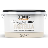 SEEBAUER diy® Design-Pastellfarbe PASTELLA (Egg Shell 2,5 Liter) Edelmattes Beige, Wandfarbe für Innen