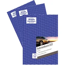 Avery Zweckform 223-3 Softcover Fahrtenbuch PKW (Finanzamt anerkannt, DIN A5 210x148mm, 80 Seiten|858 Fahrten, Deutschland & Österreich, Abgrenzung privater/geschäftlicher Fahrten) 3er-Pack