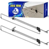 2 Stück Kleiderstange Ausziehbar Schrank 350 mm - Ausziehbare Kleiderstange aus Stahl Gefertigt Geeignet für Verschiedene Schränke Typen - Garantie 10 Jahre - MONTERAL