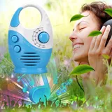 Kabelloses Am/fm-duschradio, Tragbares Duschradio Ohne Batterie, Duschradio Mit Fernbedienung, Spritzwassergeschützte Abs-oberfläche, Blau