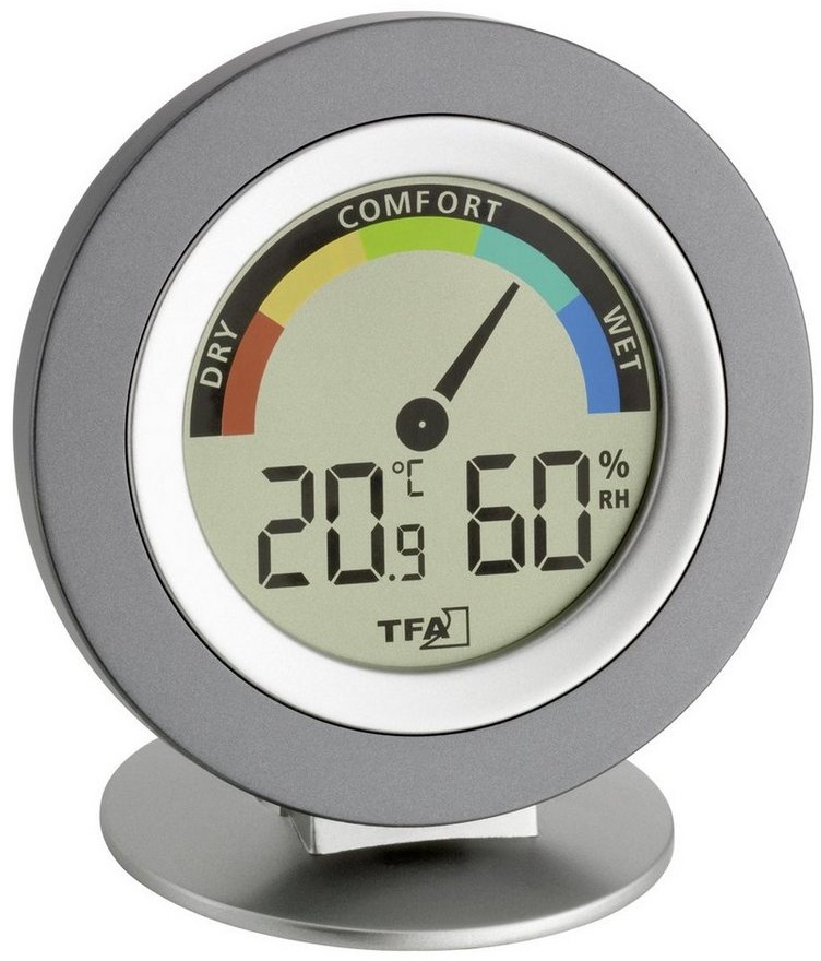 Preisvergleich Produktbild TFA Dostmann Raumthermometer grau