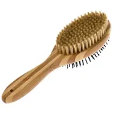 dehner lieblinge 2 in 1 Zupfbürste Braun 23,5 x 7 cm