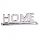 Wohnling Home Deko Schriftzug Design Wohnzimmer Ess-Tisch- Dekoration Wohnung Alu Aluminium Wohndeko Silber 22 cm
