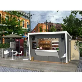 Palmako Kiosk 3,55 x 2,90 m Beige