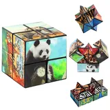 HhBdy Infinity Cube, Magic Cube Deformation Zauberwürfel Stressabbau, Zauberwürfel Original Lernspielzeug, Magischer Würfel Tiermuster für Kinder Erwachsene Geburtstagsgeschenk