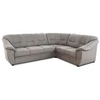 sit & more Ecksofa Savona Mikrofaser Grau Hellgrau
