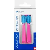 Curaprox CS 5460, Refill für Reisezahnbürste Travel-Set, pink-blau, 2 Stück