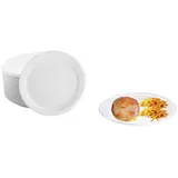 lauroo Mehrweg-Menüteller 2-geteilt Ø22 cm 500 St. Weiß