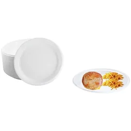 lauroo Mehrweg-Menüteller 2-geteilt Ø22 cm 500 St. Weiß