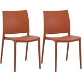 CLP Meton Gartensessel 42 x 42 x 81 cm rot 2 St.