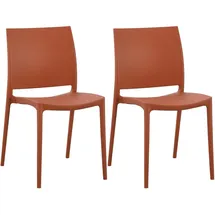 CLP Meton Gartensessel 42 x 42 x 81 cm rot 2 St.
