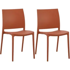CLP Meton Gartensessel 42 x 42 x 81 cm rot 2 St.