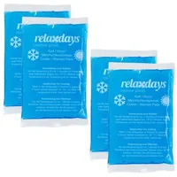 Relaxdays 20x Kühlpads rechteckig blau Weiß,Blau