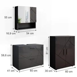 Vicco Irma 80 cm grau