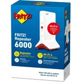 AVM FRITZ!Repeater 6000 WLAN-Repeater, Wi-Fi 6, hohe Reichweite, Mesh-Unterstützung rot