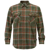 PINEWOOD Langarmhemd Prestwick Exklusiv, green-burned orange, XL
