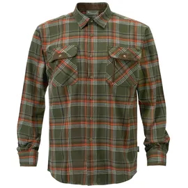 PINEWOOD Langarmhemd Prestwick Exklusiv, green-burned orange, XL