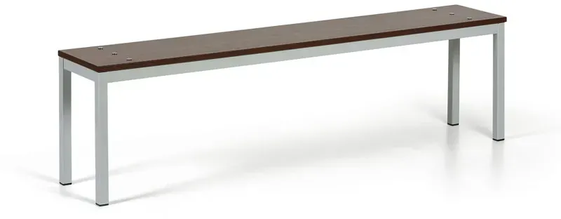 Garderobenbank, Sitz - Laminat, Länge 1500 mm, Nussbaum