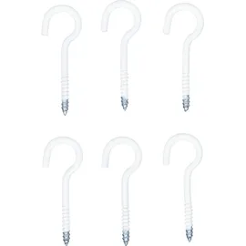 BGS Schraubhaken-Sortiment weiß kunststoffummantelt 60 mm 6-tlg
