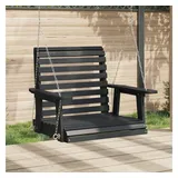 vidaXL Garten-Hängestuhl Schwarz 2-Sitzer
