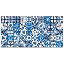 Artland Küchenrückwand »Orientalische Fliesen«, (1 tlg.), Alu Spritzschutz mit Klebeband, einfache Montage, blau