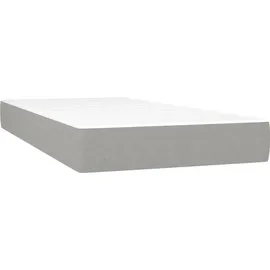 vidaXL Boxspringbett mit Matratze Hellgrau 100x200 cm Stoff - Grau