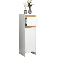 MID.YOU Highboard Malira ca. 30x95 cm Weiß/Eiche