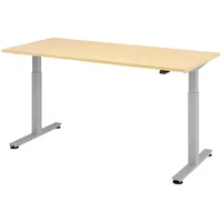 Bümö Schreibtisch Ahorn 180x80 cm, Gestell: Silber, - Büroschreibtisch