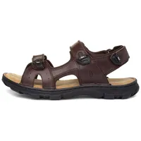 Hush Puppies Avery Herren-Sandalen aus braunem Leder, braun, 45 EU - 44.5 EU