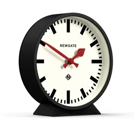 NEWGATE NEWGATE® M Mantel Railway Schreibtischuhr | Modernes rundstationsuhrdesign | Schwarz | Zeitgenössischer Stil für Schreibtisch, Tisch, Regal oder nachttisch