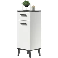 Inn.furn Kommode Badezimmer weiß grau 34 x 86 cm