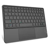 Fintie Kabellose Bluetooth Tastatur mit Touchpad für Samsung Galaxy Tab Schwarz